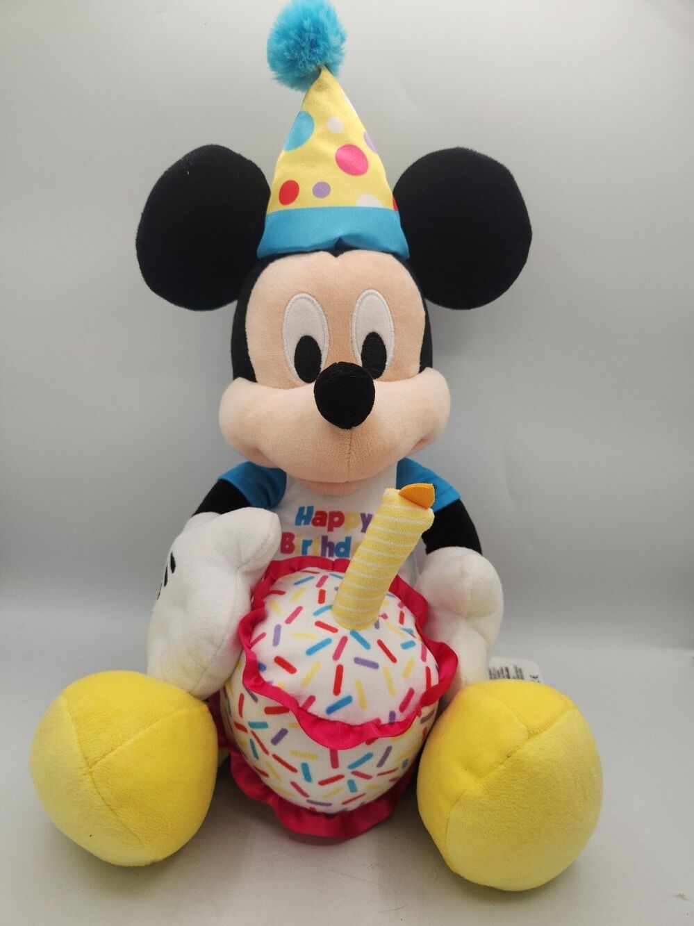Disney Parks Mickey Mouse Happy Birthday Plush Med 18''
